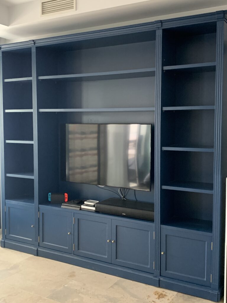Mueble librería TV a medida.